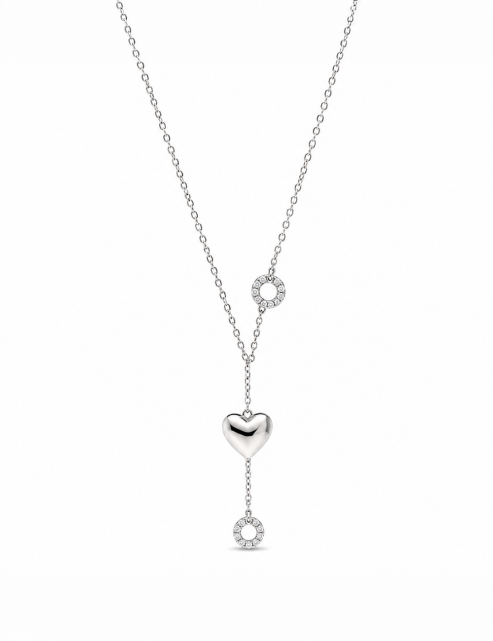 Amour Drop Sterling Silver Necklace