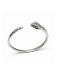 Serpentine Crystal Sterling Silver Bangle