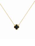 Noir Clover Gold-Plated Sterling Silver Necklace