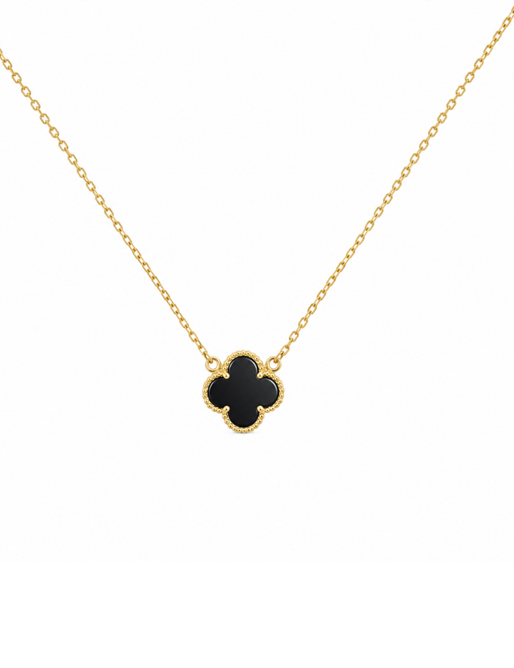 Noir Clover Gold-Plated Sterling Silver Necklace