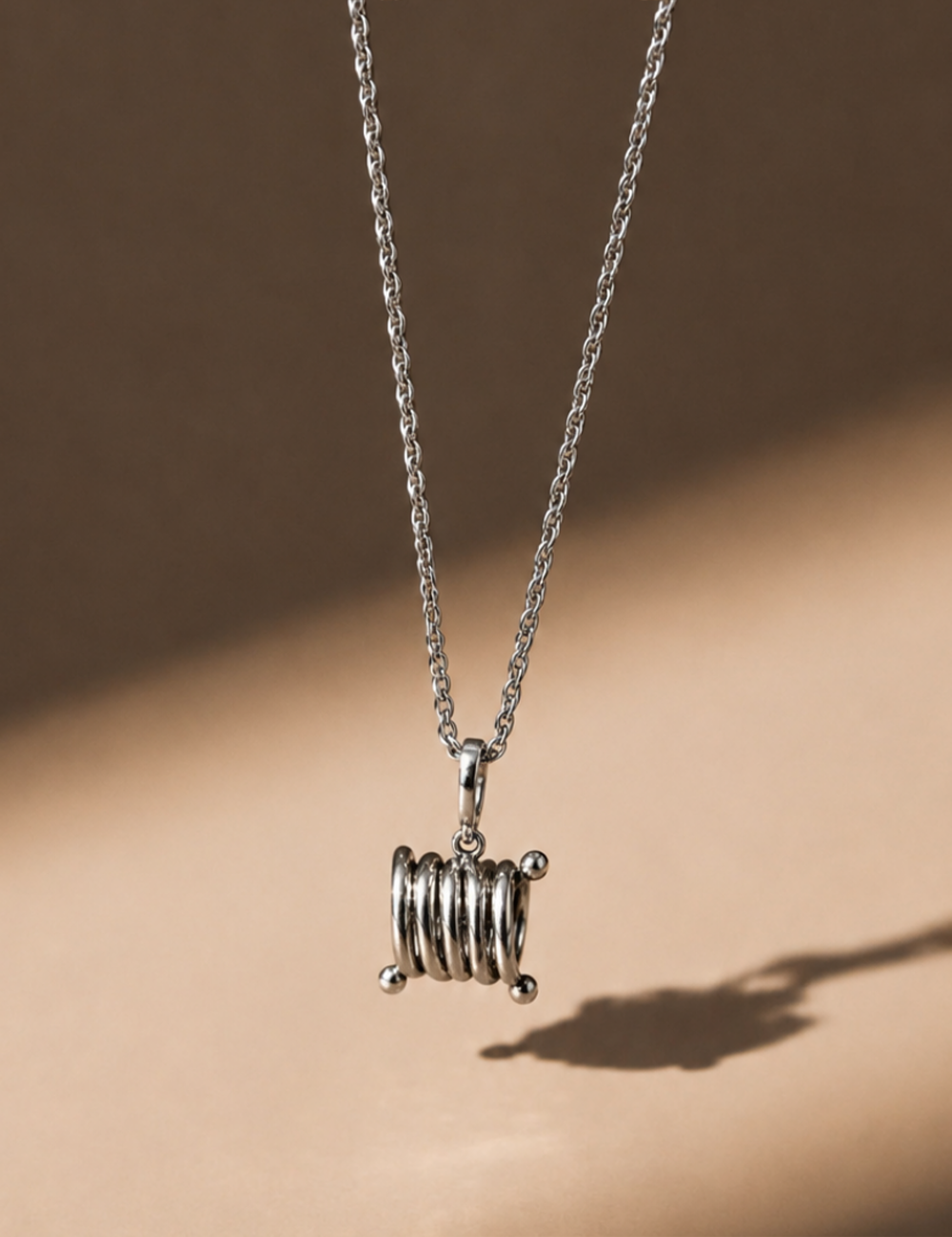 Helix Coil Sterling Silver Necklace