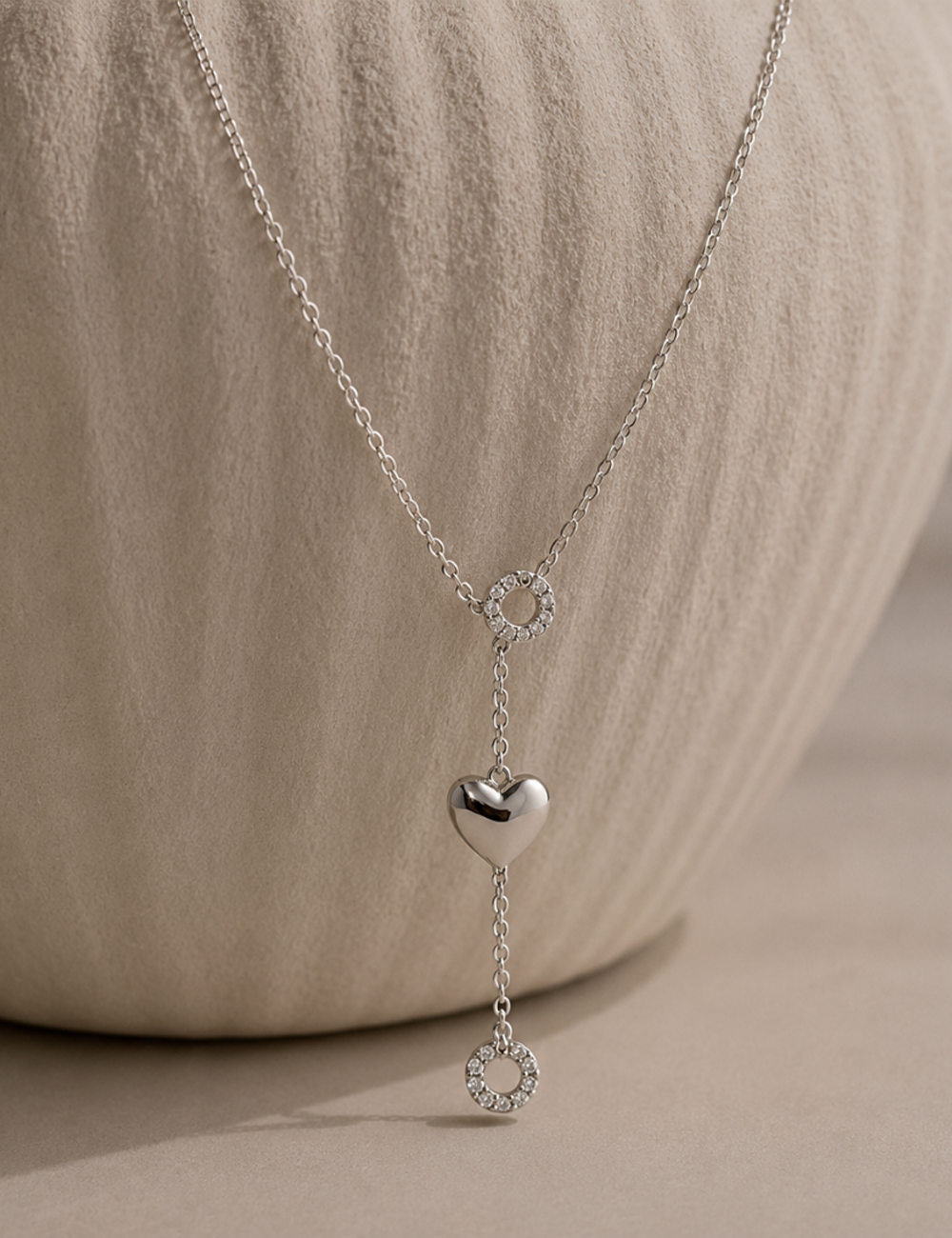 Amour Drop Sterling Silver Necklace