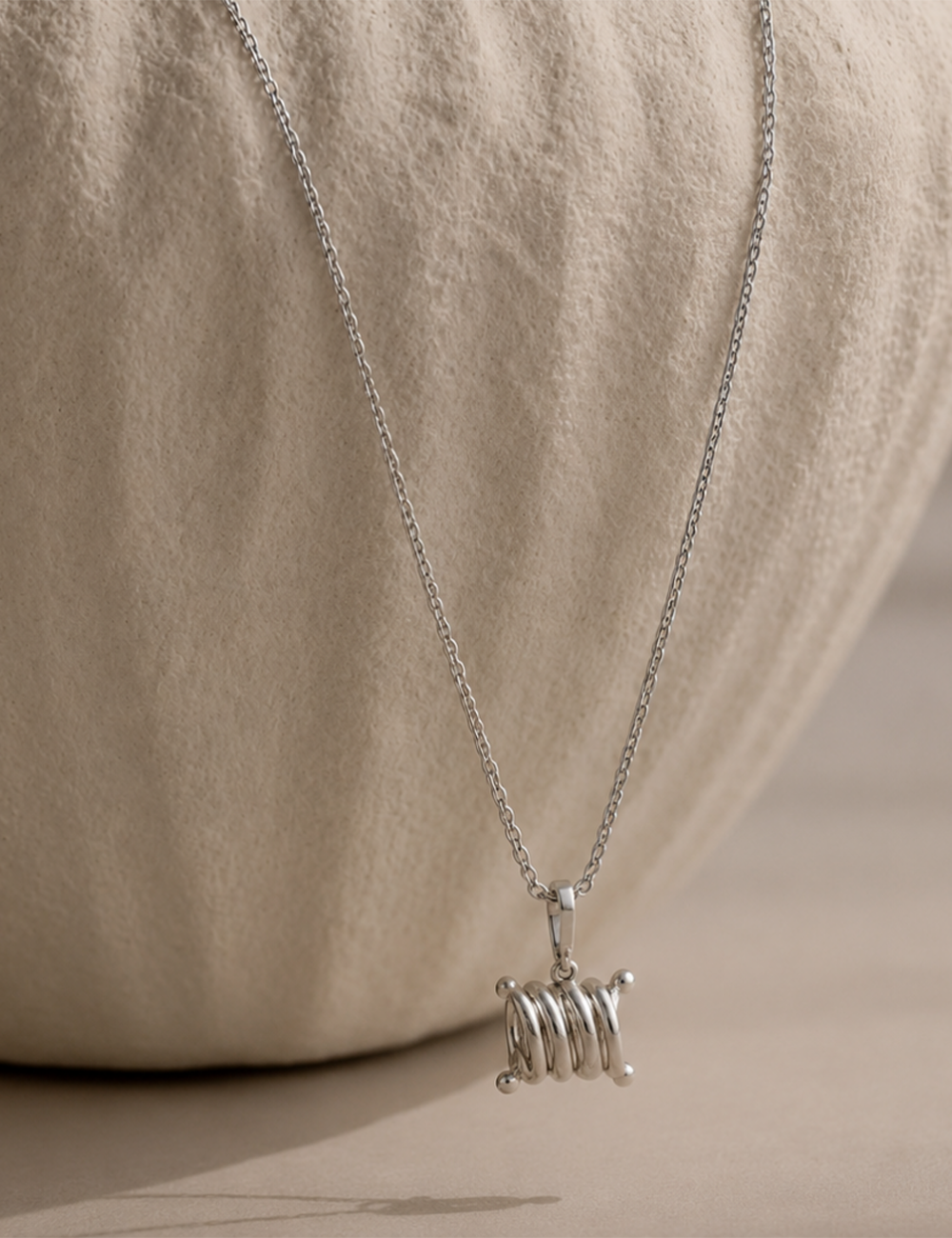 Helix Coil Sterling Silver Necklace