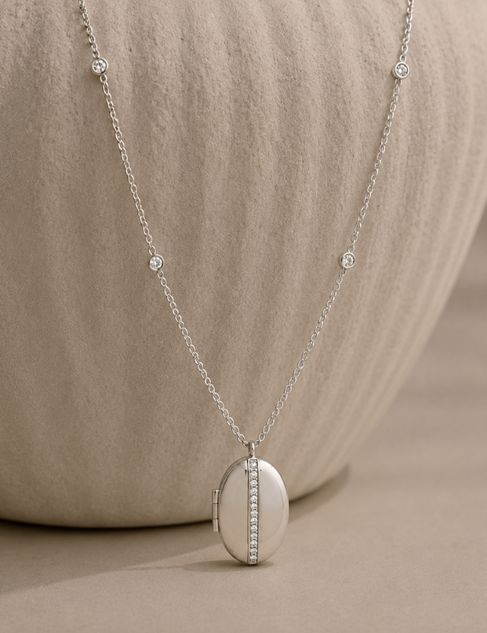 Eterna Oval Openable Locket Necklace