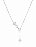 Luna Pearl Drop Sterling Silver Necklace