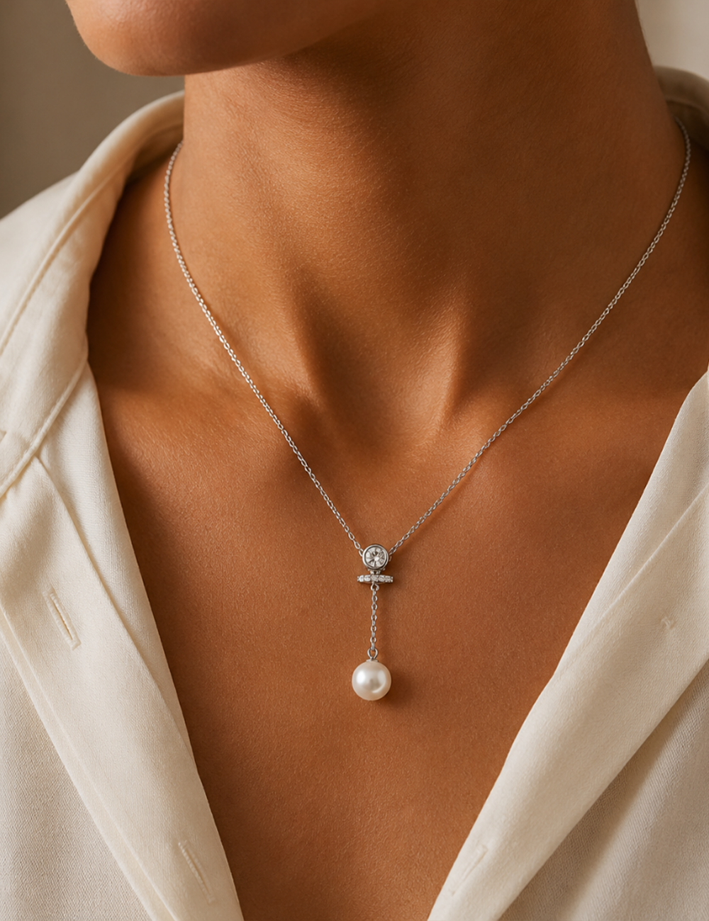 Opaline Crystal Pearl Necklace
