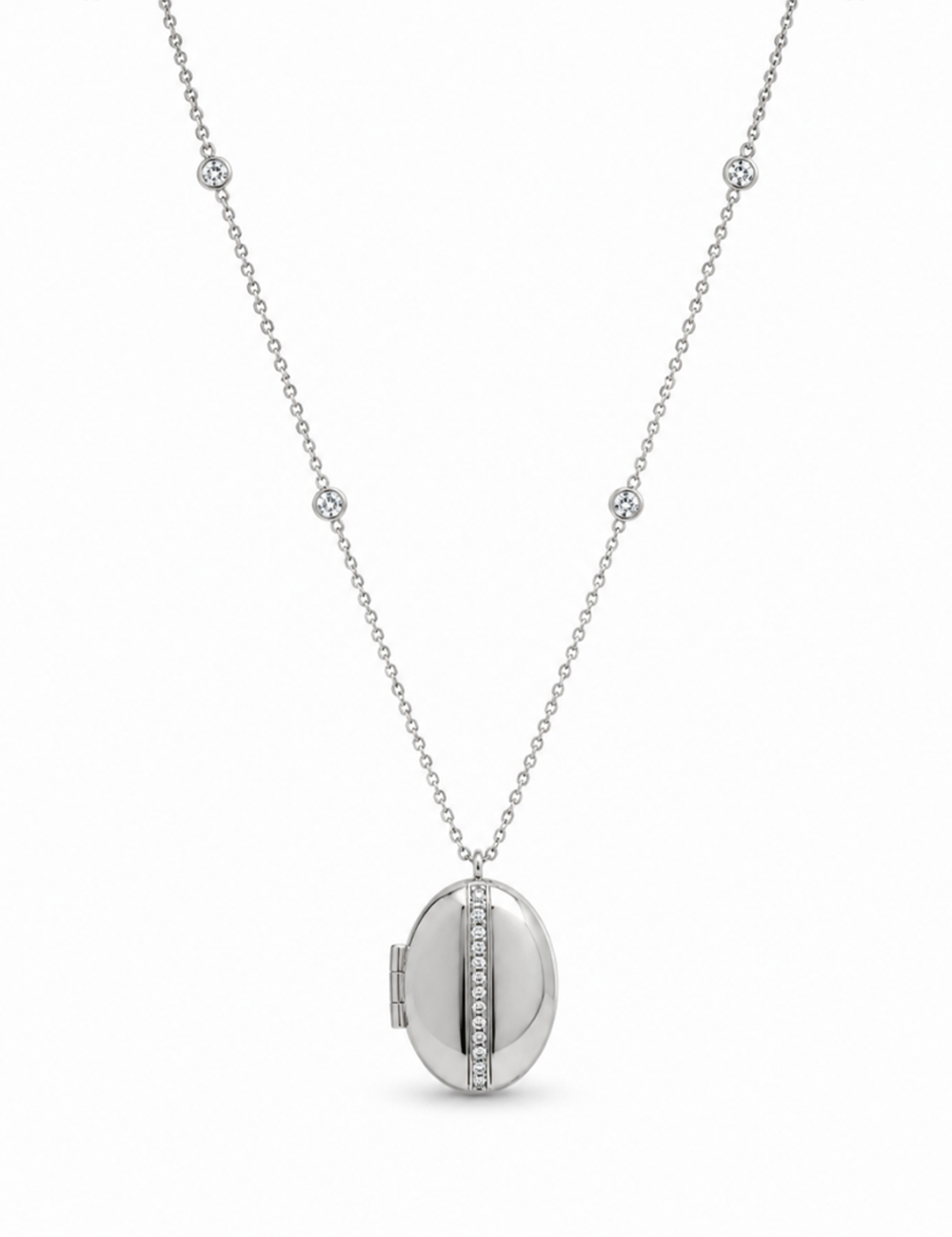 Eterna Oval Openable Locket Necklace