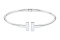 Twin T Silver Bangle
