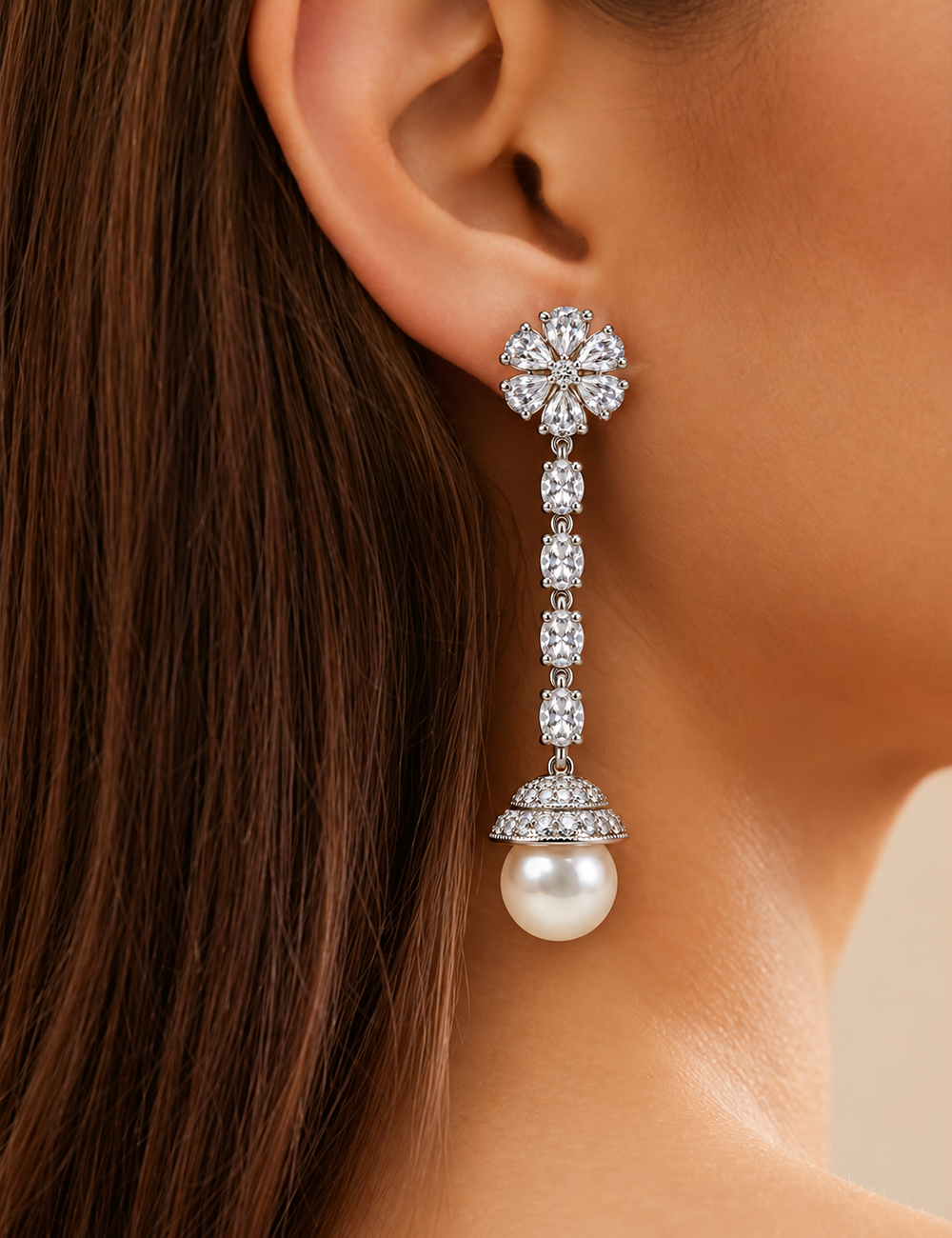 Celeste Pearl Drop Earrings