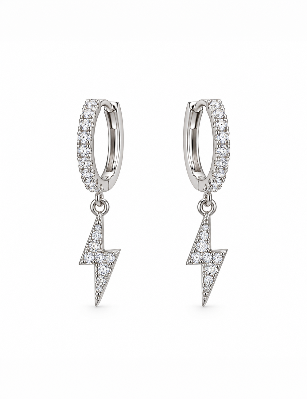 Bolt Sterling Silver Drop Earrings