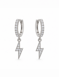 Bolt Sterling Silver Drop Earrings