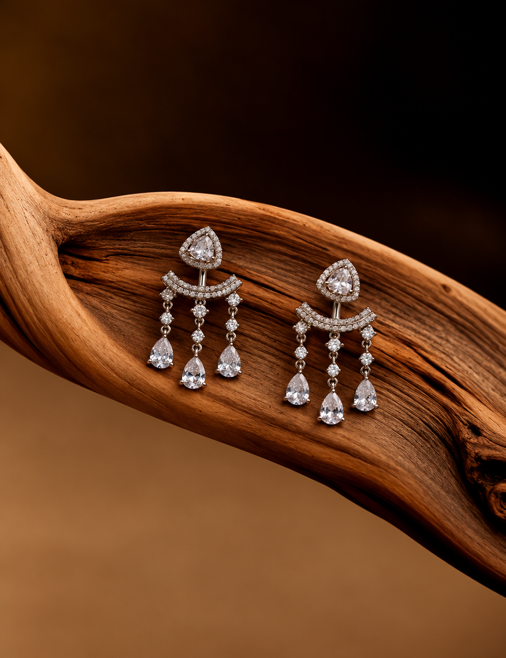 Celeste Crystal Cascade Drop Earrings