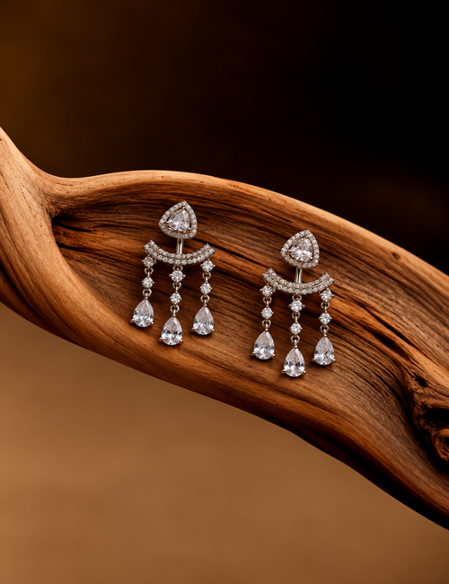 Celeste Crystal Cascade Drop Earrings