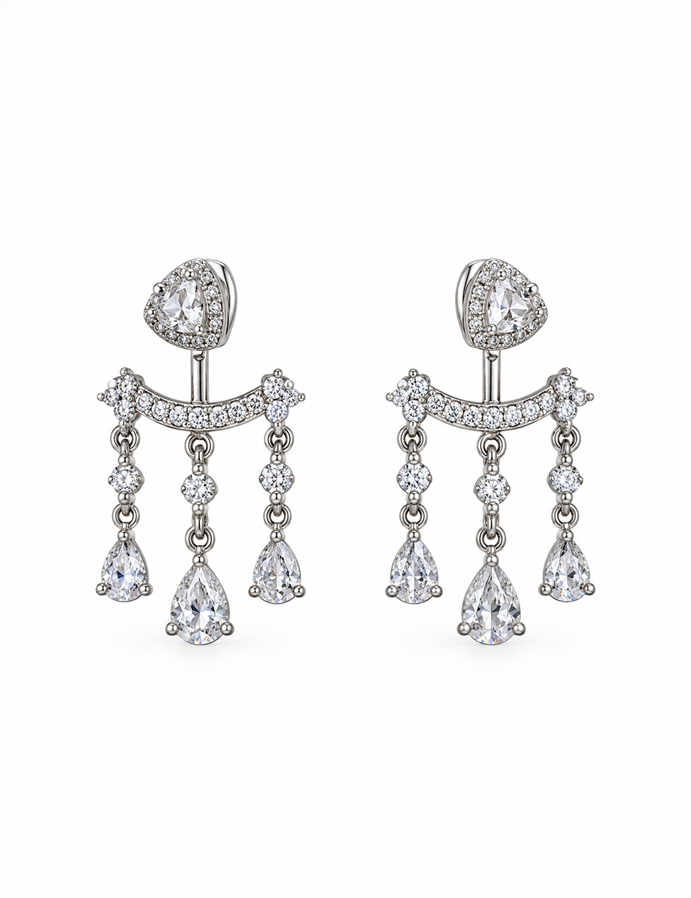 Celeste Crystal Cascade Drop Earrings