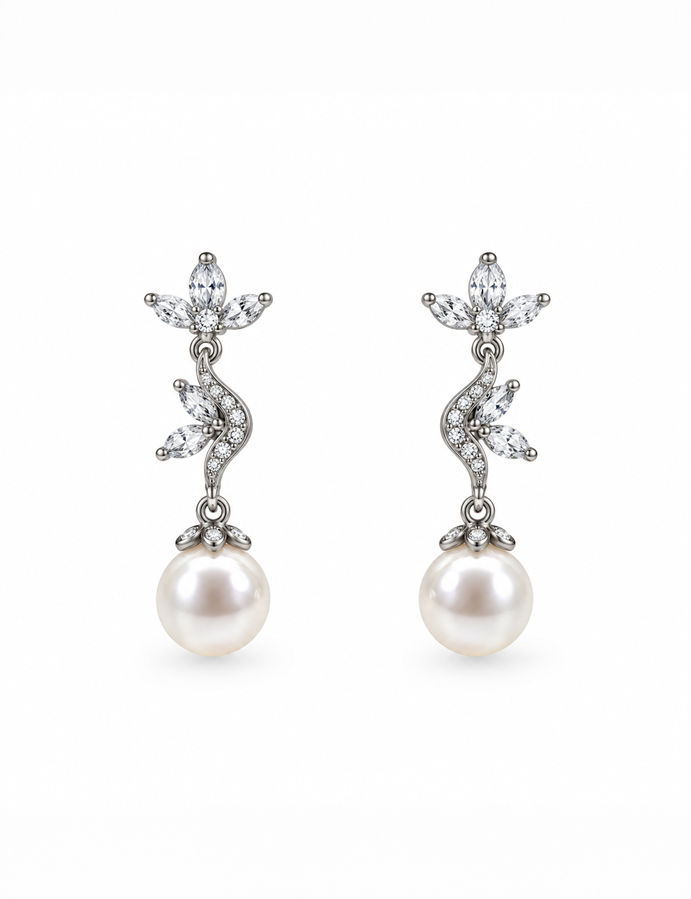 Celeste Pearl Vine Drop Earrings