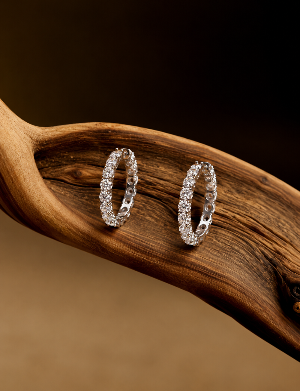 Aurelle Crystal Hoop Earrings
