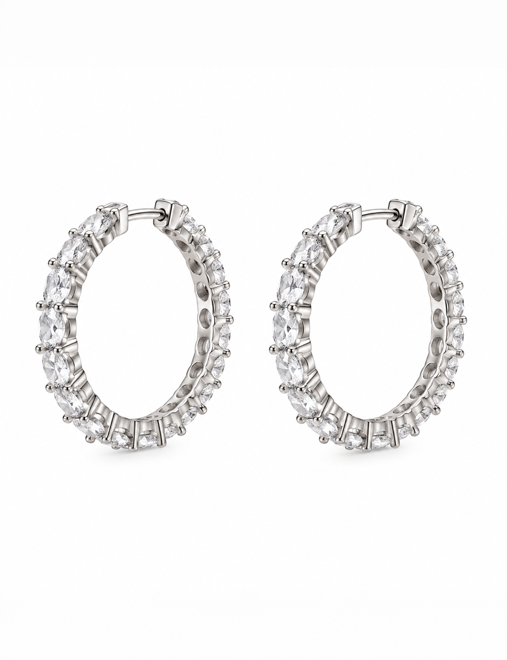 Aurelle Crystal Hoop Earrings