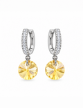 Solara Citrine Drop Hoops