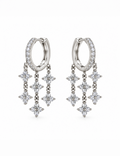 Celeste Crystal Fringe Hoops